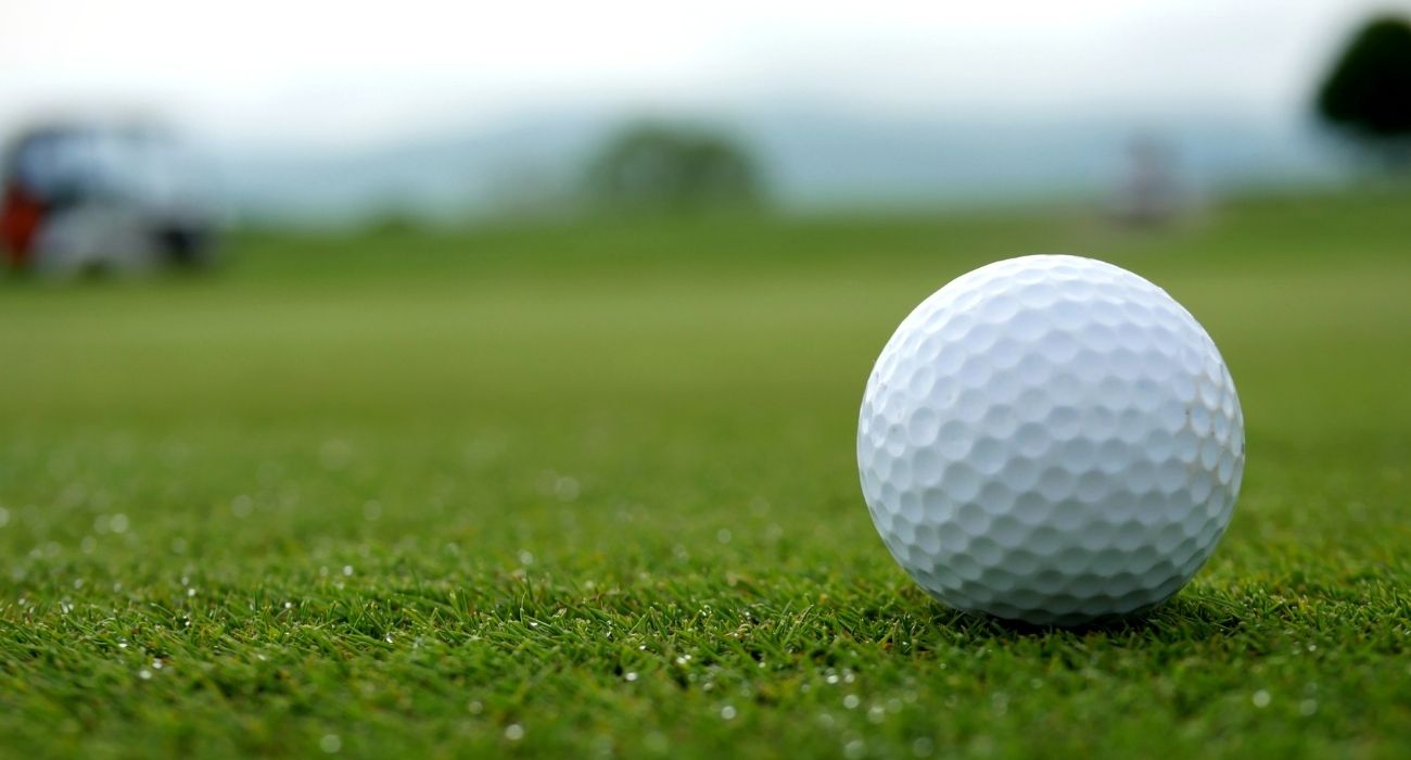 upclose image of golf ball